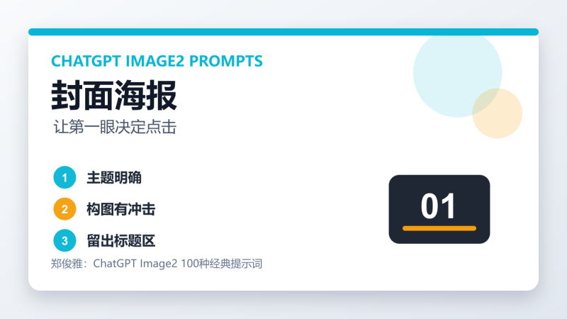 郑俊雅:ChatGPT Image2 100种经典提示词-乐播者AI