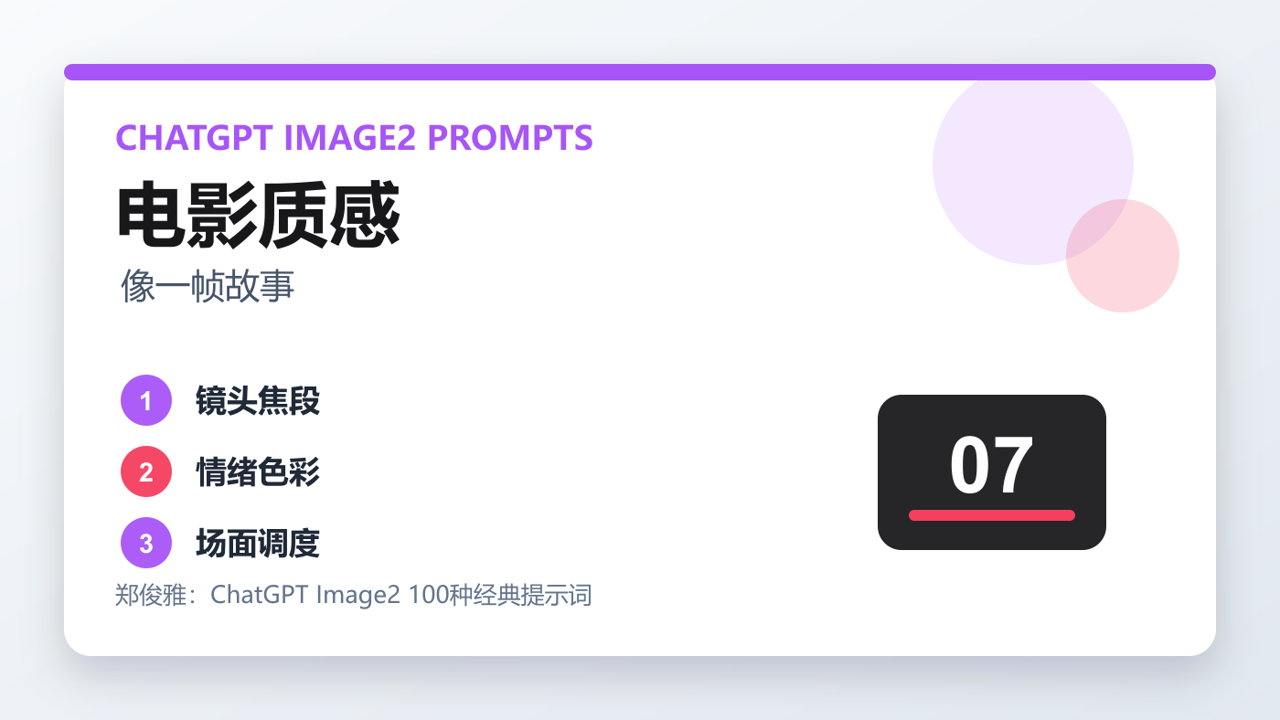 ChatGPT Image2 电影质感提示词配图